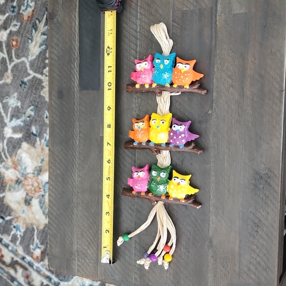 Baby owls ceramic handmade wall art - Picture 6 of 7